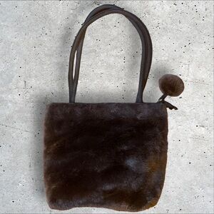 GIOVANE BROWN Vintage Faux Fur Bag
